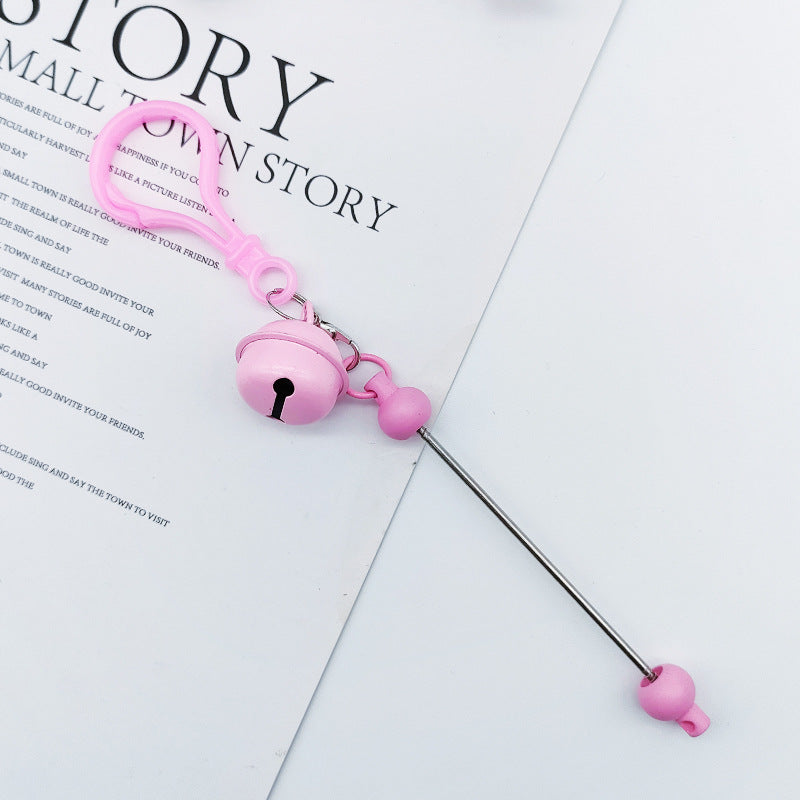 Wholesale DIY Cute Accessories Bell Handmade Bead Colored Keychains